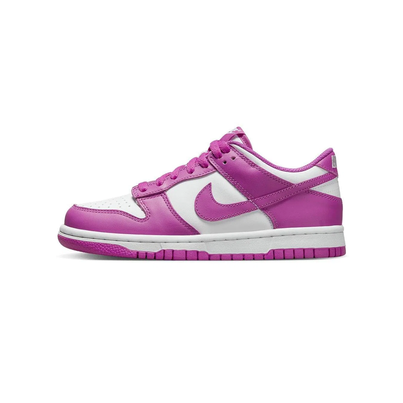 Детские кроссовки для мальчиков с закрытым носком Dunk NIKE, White Active Fuchsia