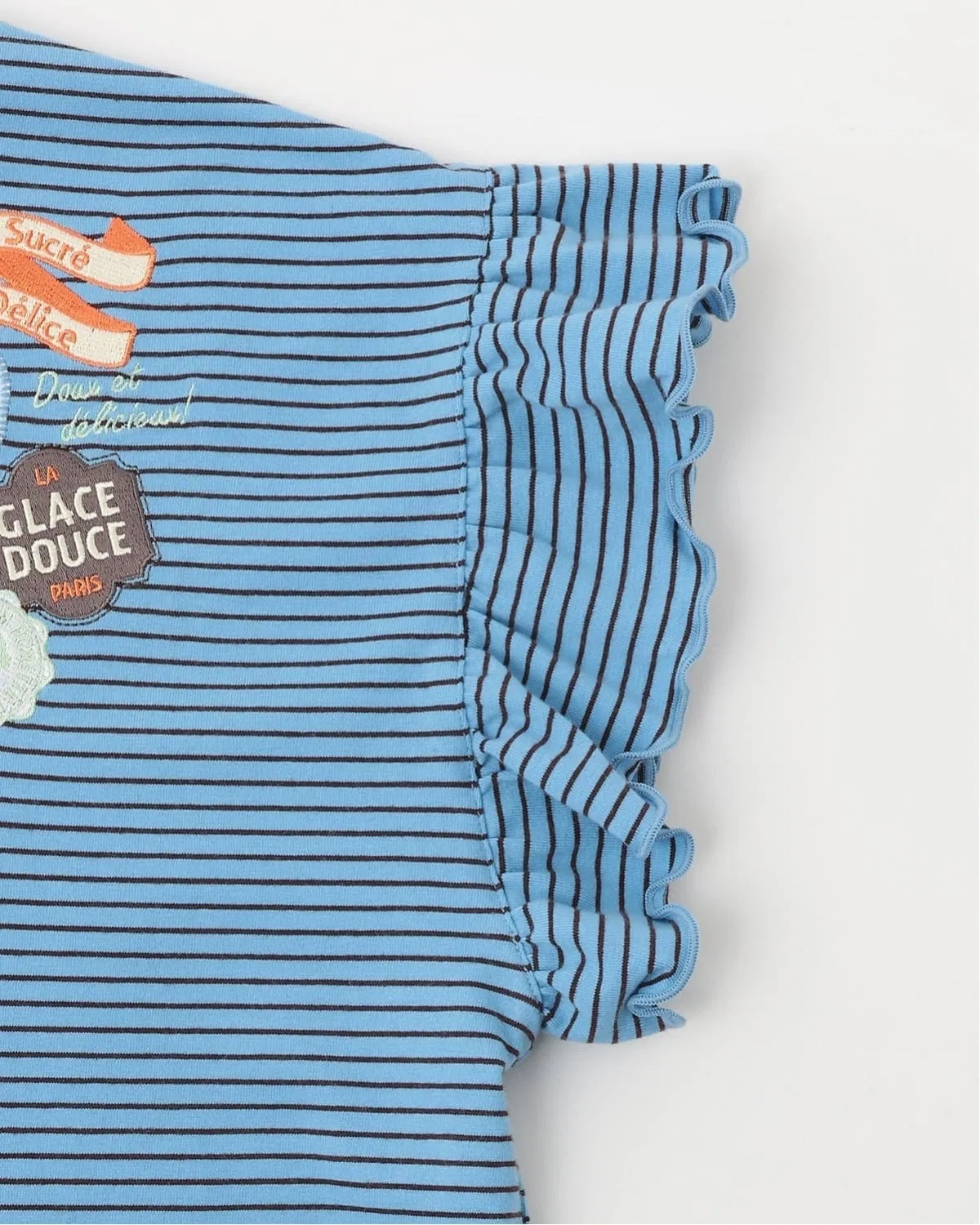 Детская футболка с принтом Ice Cream Patchwork pom ponette junior, Blue — фото 4