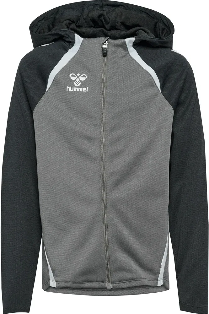 Детская тренировочная куртка с капюшоном на молнии Lead 2.0 Zip Hoodie Hummel, серый — фото 2