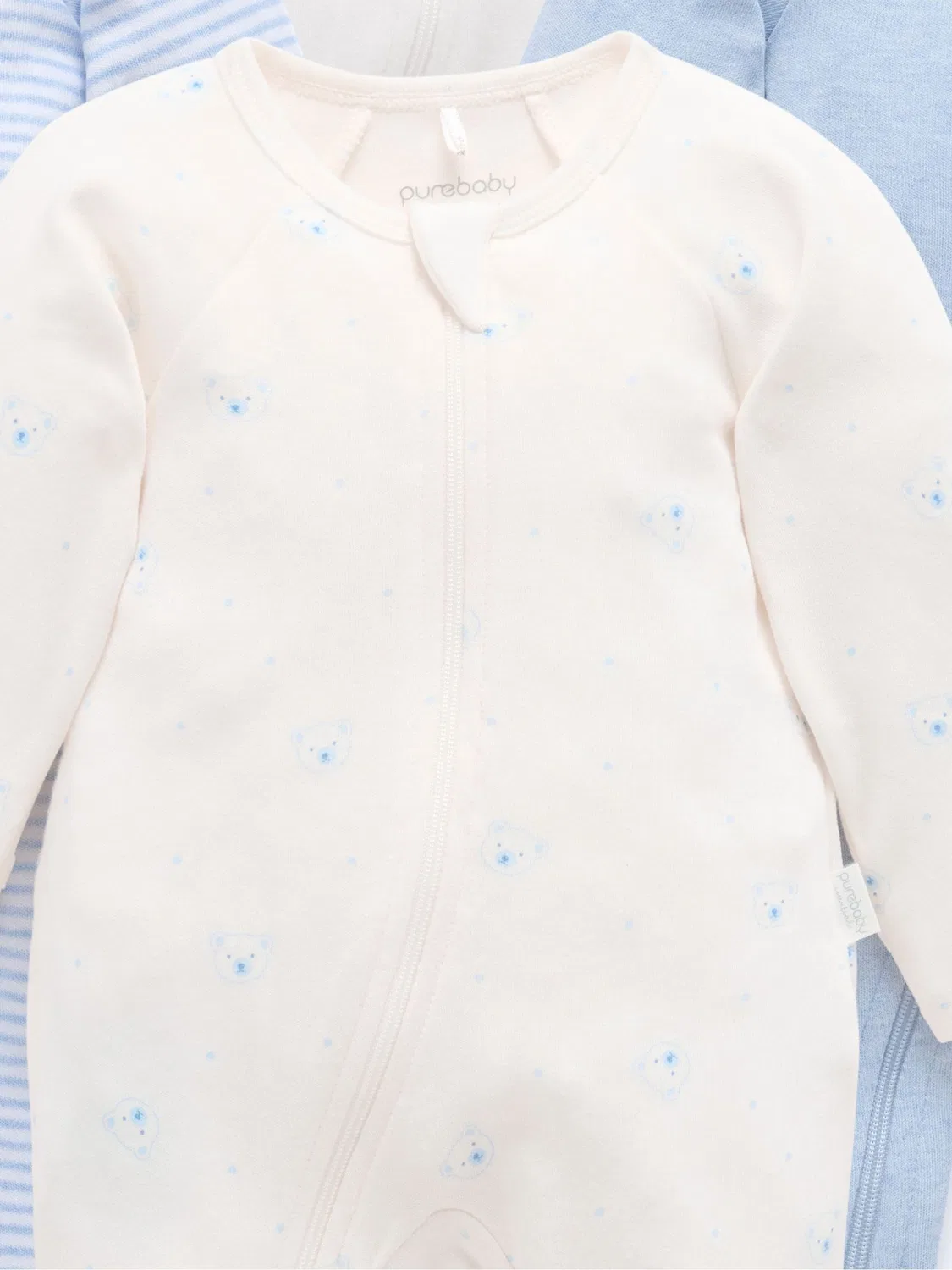 Комбинезон-слип Purebaby, Pale Blue — фото 2