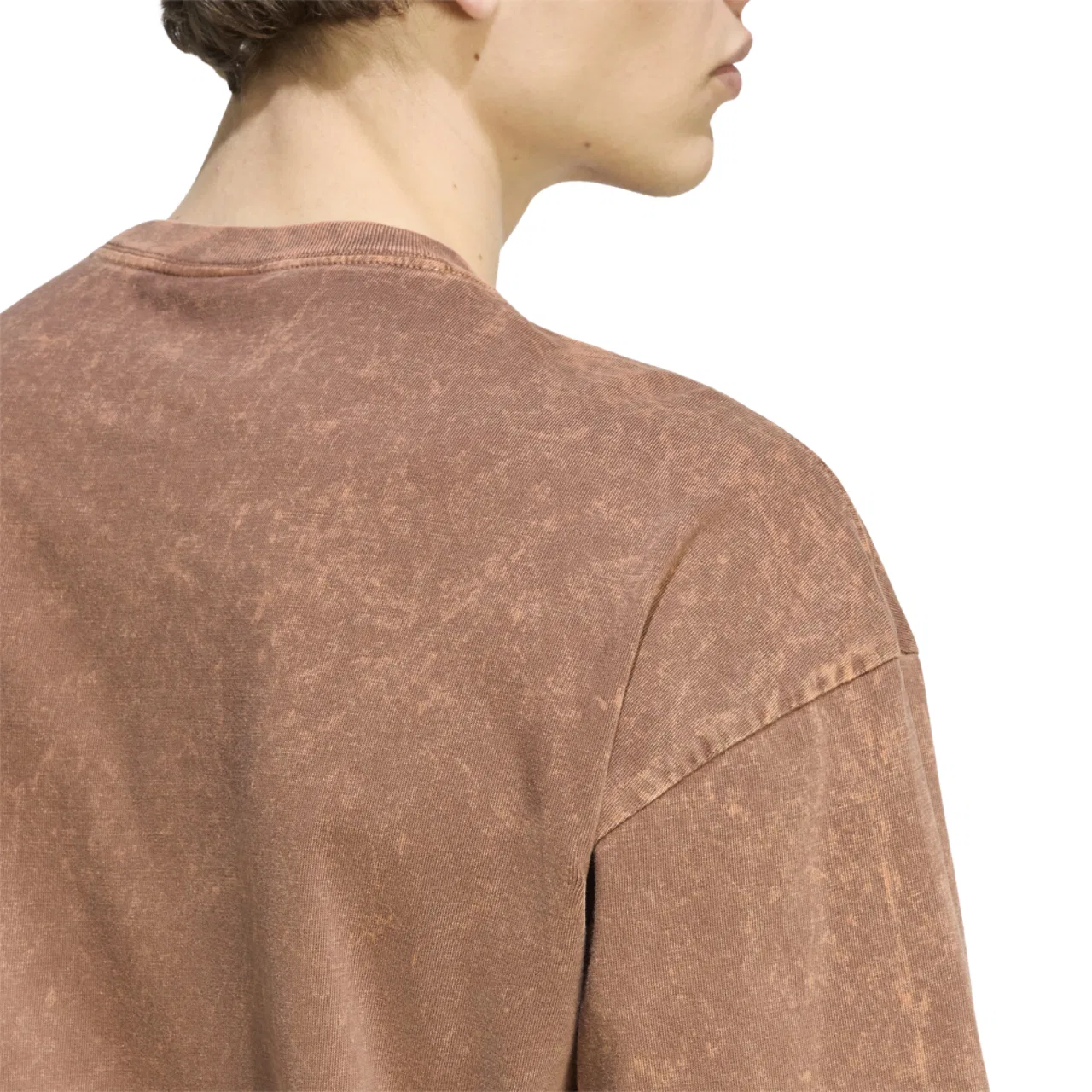 Мужская футболка свободного кроя Trefoil Essentials Washed Loose Shoulder Adidas, Preloved Brown — фото 4