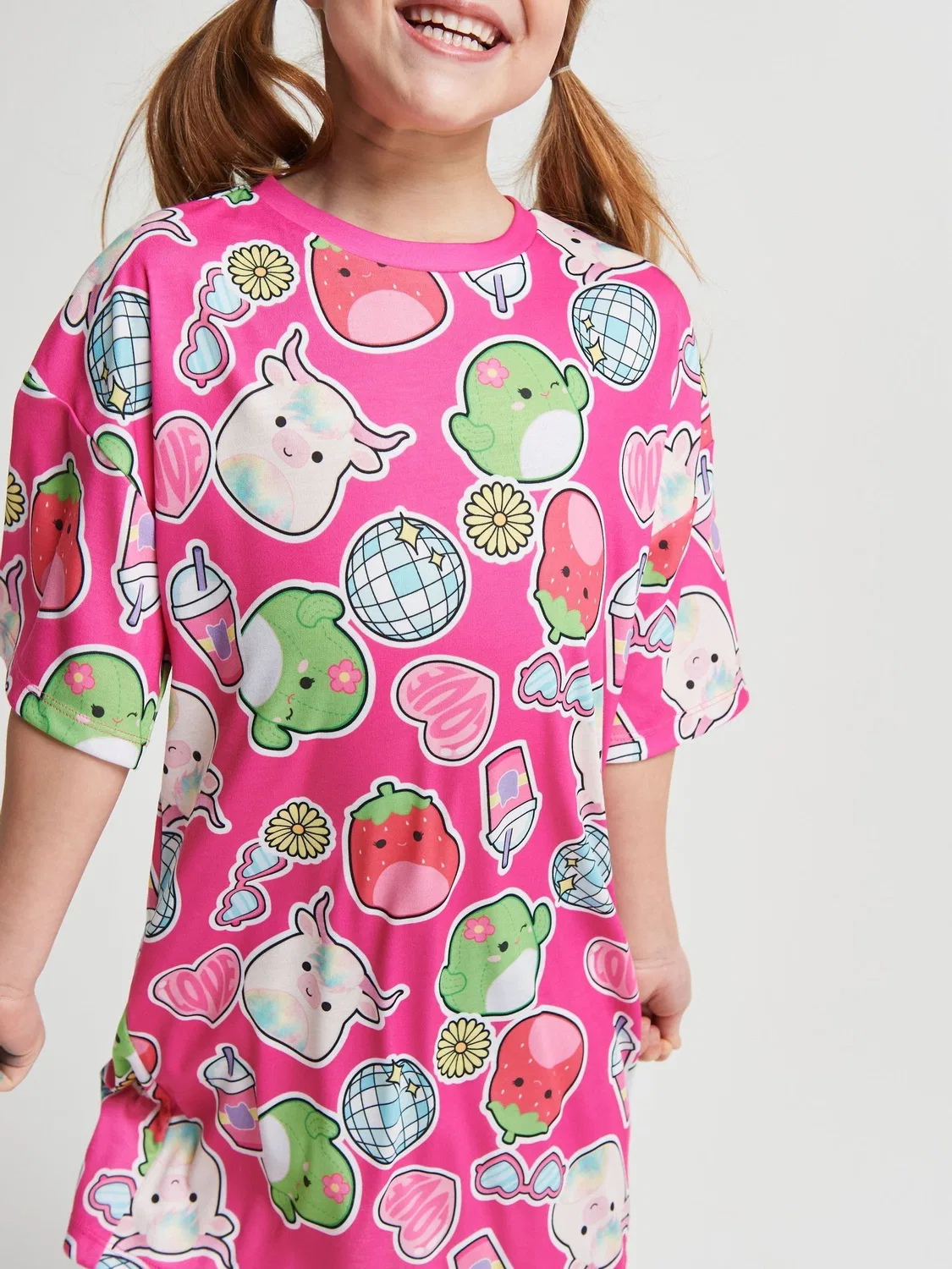 Ночная рубашка Squishmallows Brand Threads, розовый — фото 4