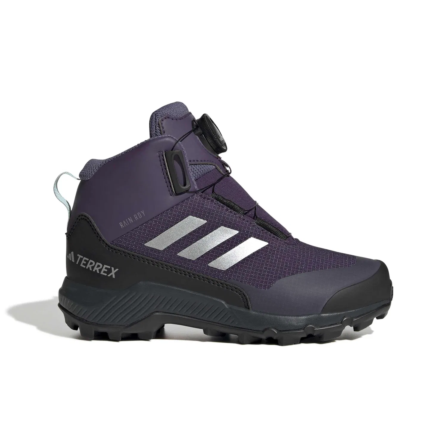 Детские кроссовки для мальчиков с системой BOA Terrex Winter Mid Boa Adidas, Aurora Plum Matte Silver Core Black — фото 2