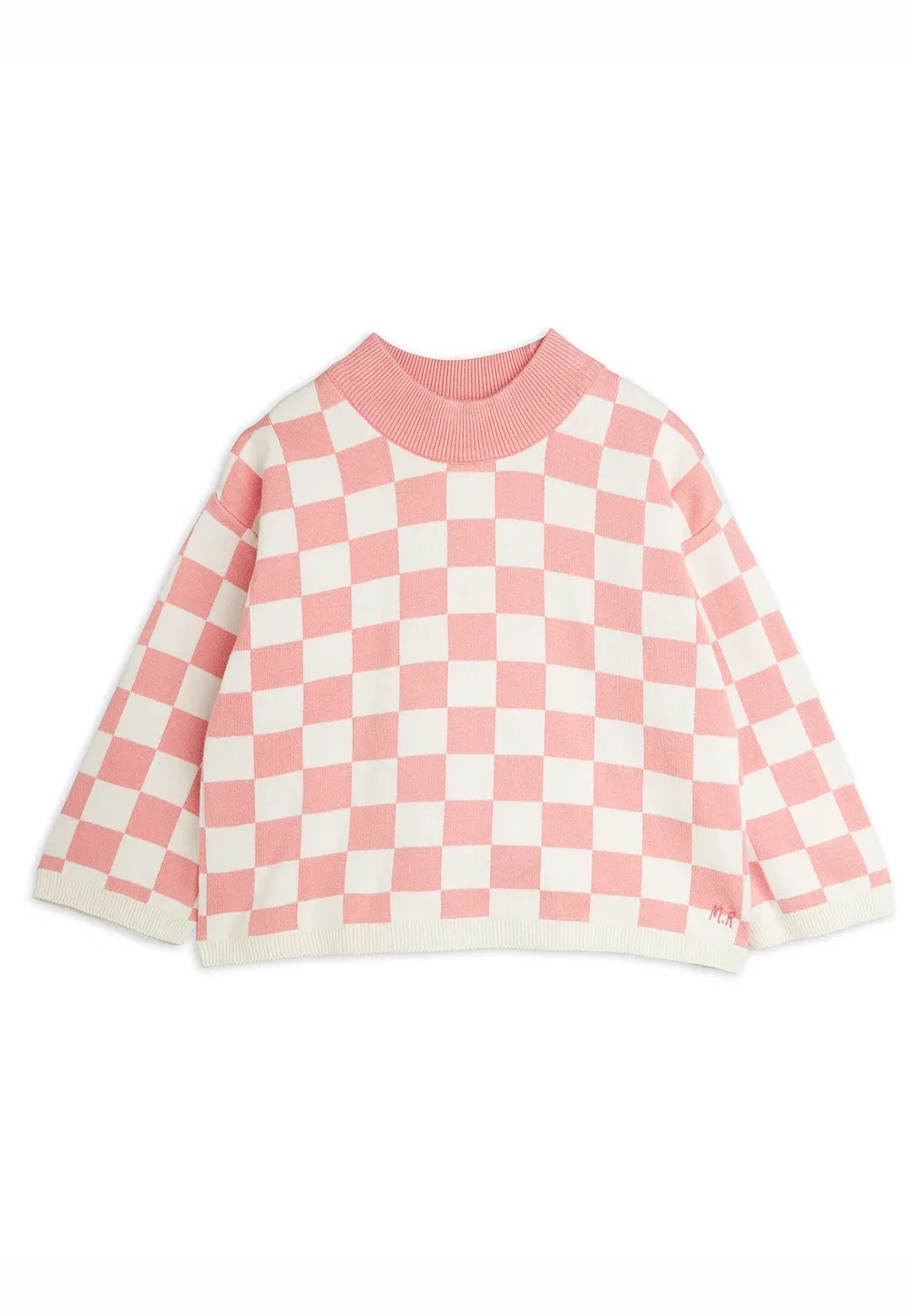 Шахматный свитер унисекс Mini Rodini, Pink
