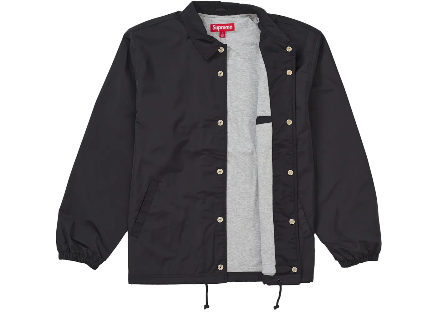 Мужская куртка с принтом Supreme Crest Coaches Jacket, Black — фото 3
