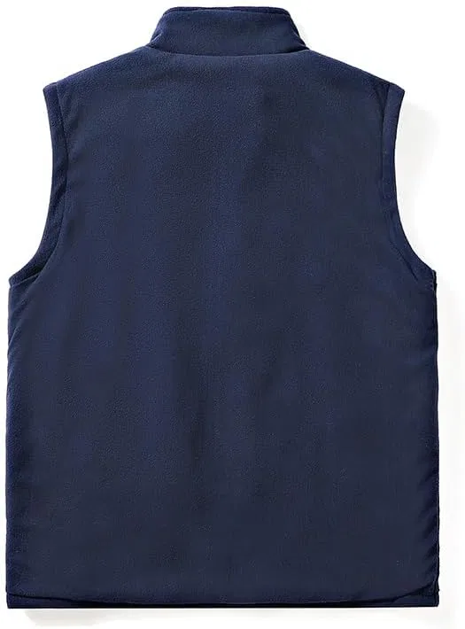 Мужской утепленный жилет из флиса, Polyester, Windproof, тёмно-синий — фото 2