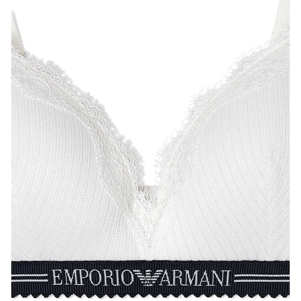 Треугольный бюстгальтер Emporio Armani, белый — фото 4