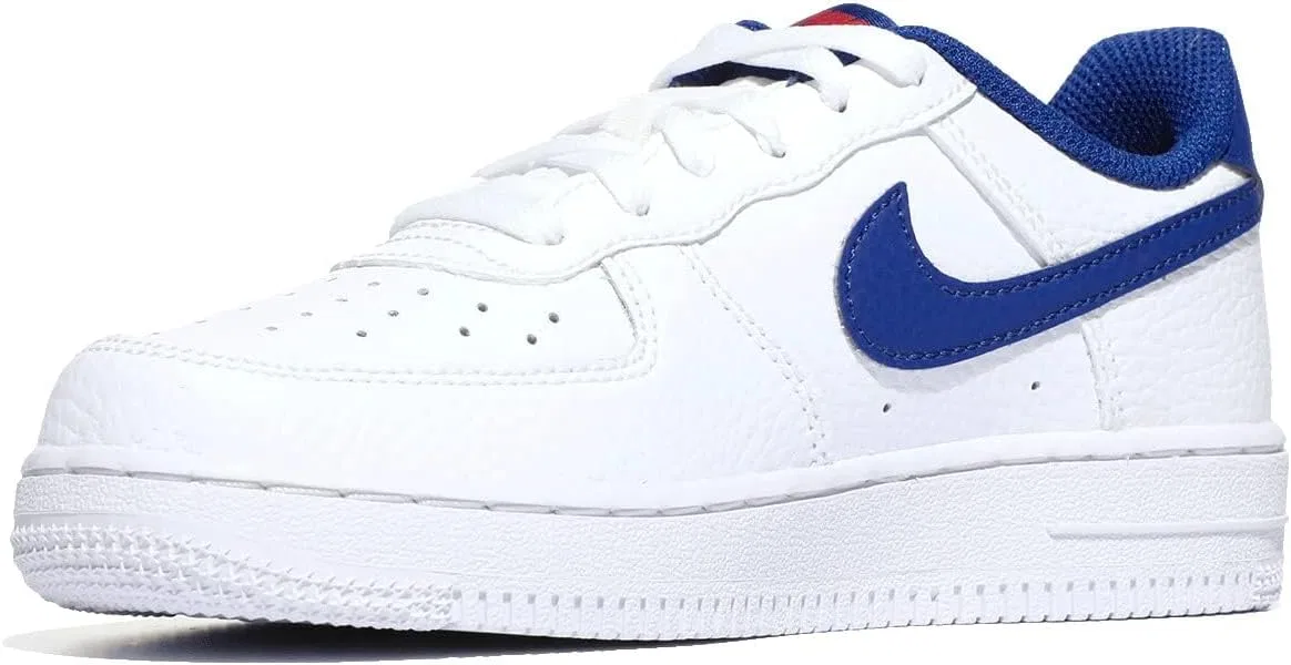 Детские кроссовки для мальчиков Force 1 Nike, White/Deep Royal Blue/University Red