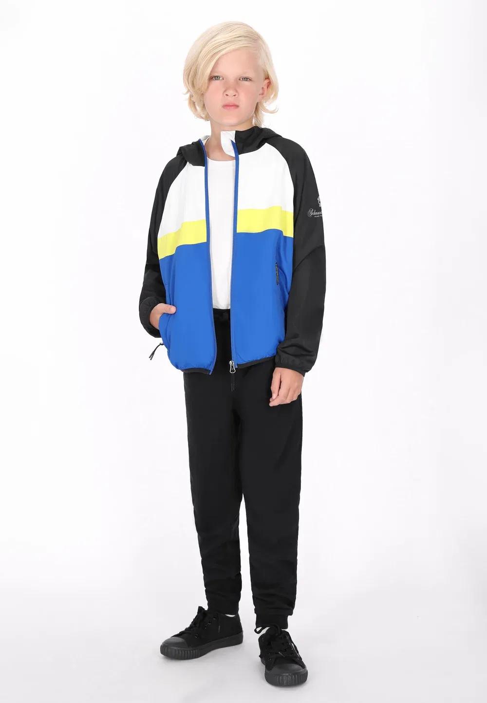 Анорак унисекс - легкая куртка Schmuddelwedda, Königsblau Colorblock