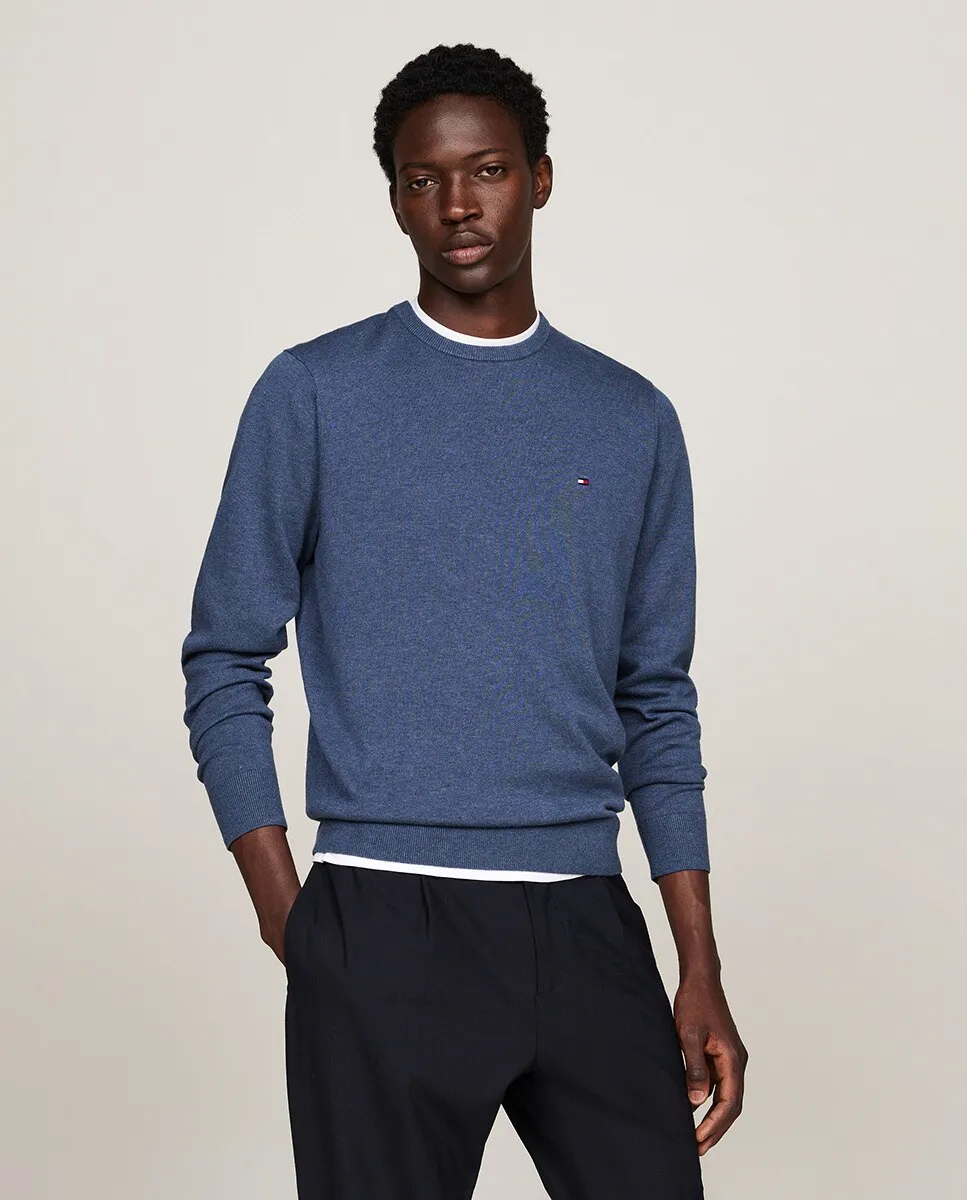 

Мужской свитер с круглым вырезом Tommy Hilfiger, цвет Azul Índigo
