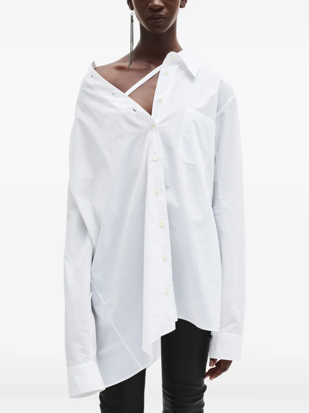 

Асимметричная рубашка Ann Demeulemeester, белый