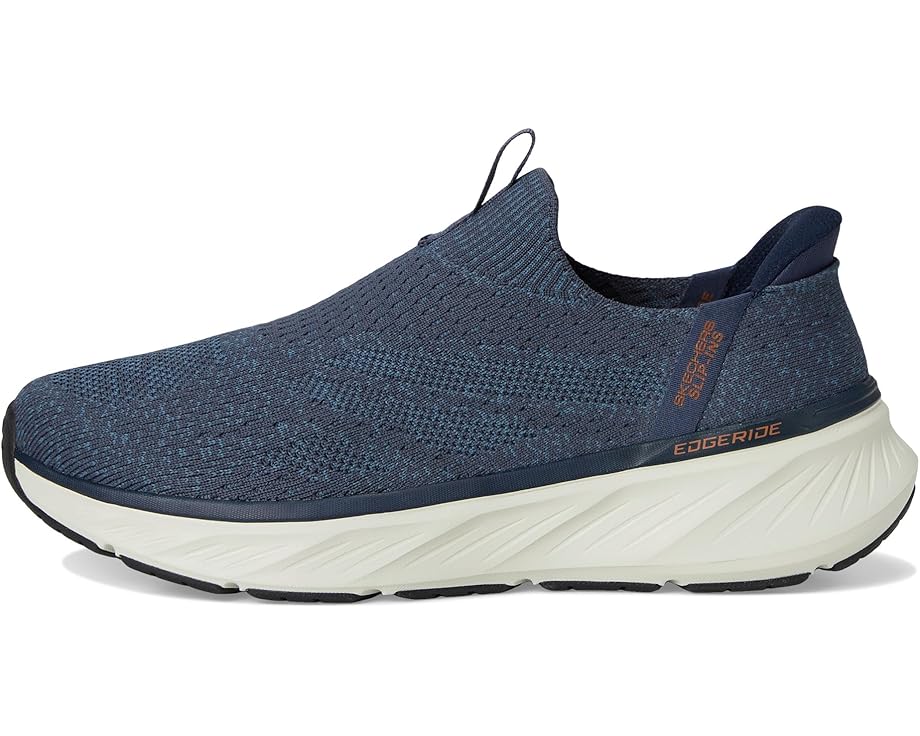 Кроссовки SKECHERS Edgeride Commissioner Hands Free Slip-in, синий/оранжевый — фото 4