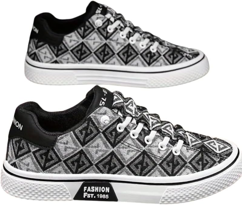 

Мужские кеды из канвы, стильные и повседневные, спортивный вид, подходят для любого сезона, удобные и мягкие, в нескольких цветах Hoalox, черный