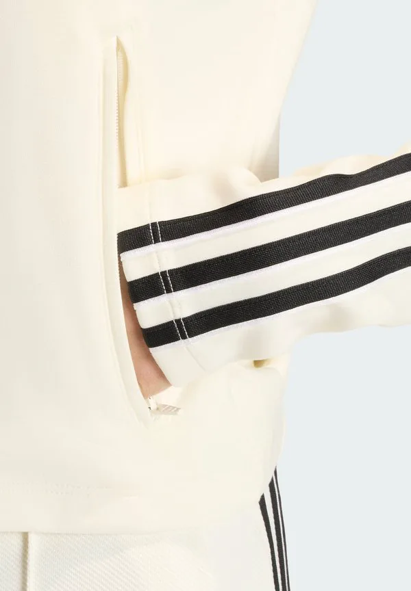 Облегающая тренировочная куртка Adidas Originals, Off White — фото 4