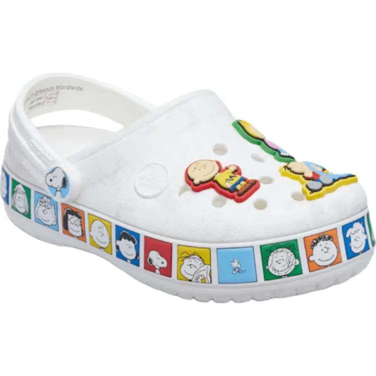 Crocs Детские дышащие кроксы PEANUTS Crocband белые — фото 4