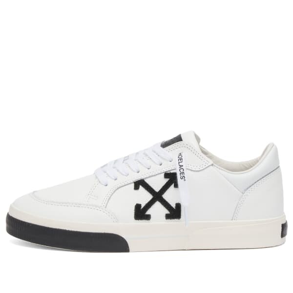 

Новые низкие кроссовки из вулканизированной кожи Off-White, черный
