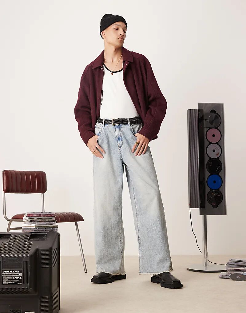 

Очень мешковатые джинсы светло-голубого цвета ASOS DESIGN