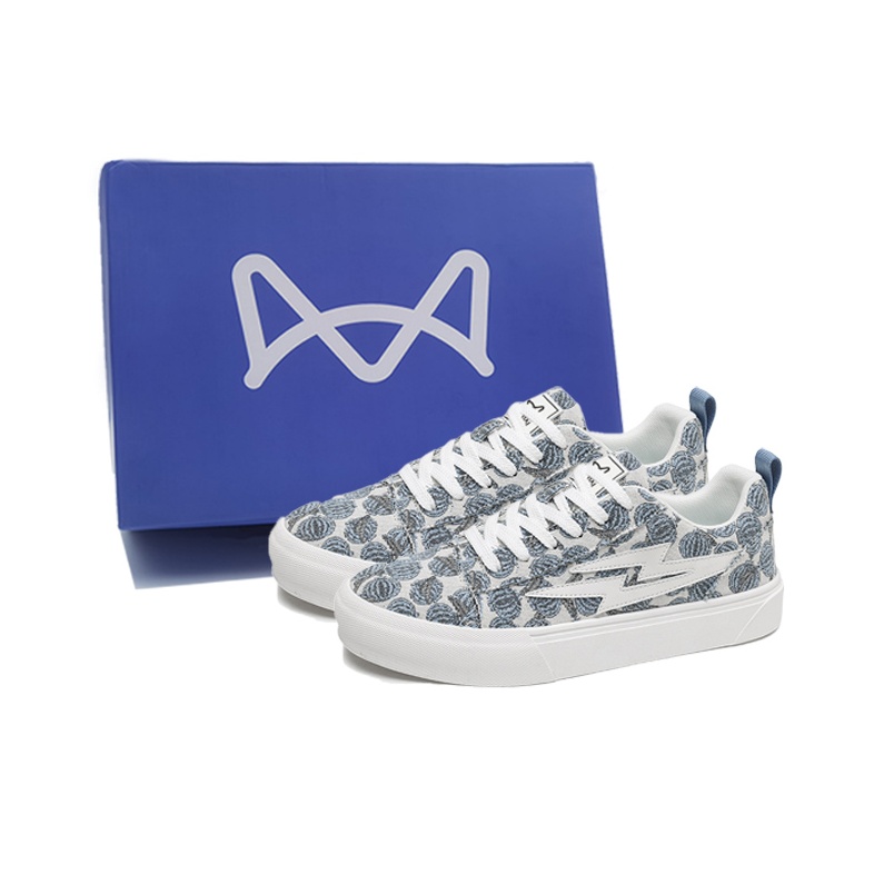 

MIIOW Кроссовки мужские низкие бело-голубые, цвет White Blue