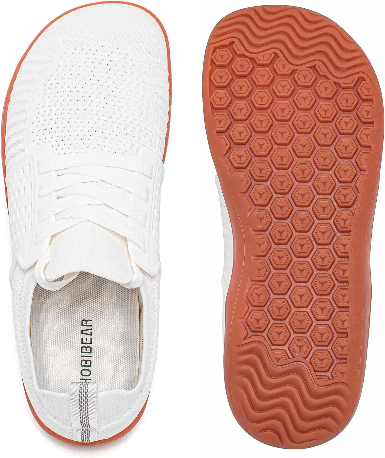 

HOBIBEAR Широкие Минималистичные Босоногие Кроссовки для Мужчин и Женщин | Обувь для Ходьбы | Подошва с Нулевым Перепадом | Оптимальный Отдых, белый