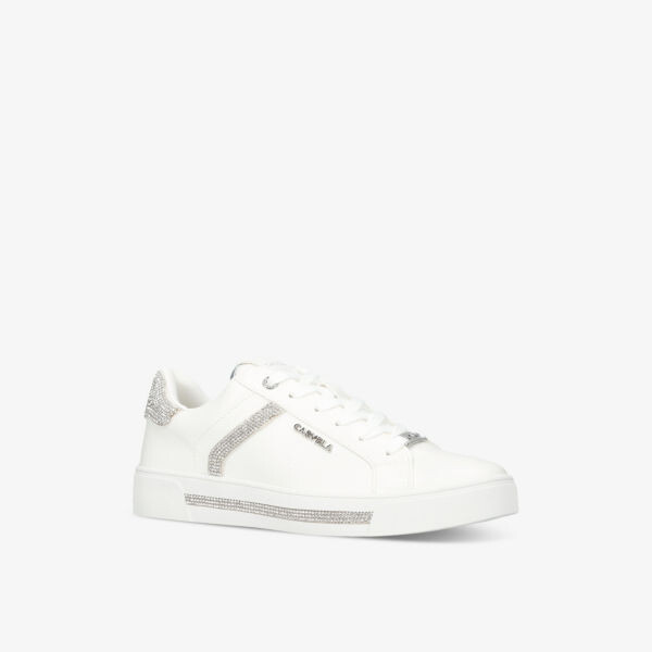 Кожаные низкие кеды daze jewel Carvela, белый — фото 3