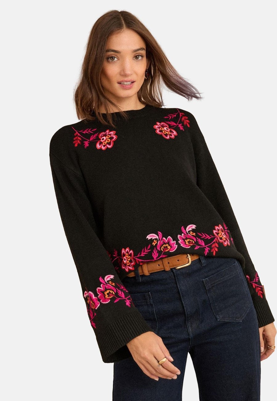 

Джемпер Love & Roses Jumper, Black Floral Embroidered/Black