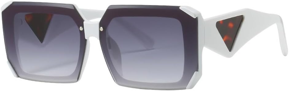 

Классические роскошные солнцезащитные очки для женщин и мужчин, модные винтажные очки для путешествий в стиле панк, популярные солнцезащитные очки для женщин HVTVTLA, White Gray