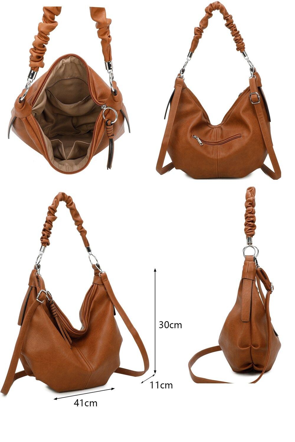 Сумка-хобо Quinn из искусственной кожи Fontanella Fashion, черный — фото 2