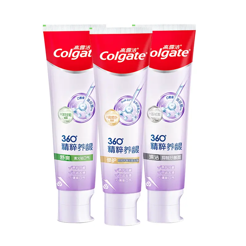 Набор зубных паст Colgate 360°, очищающая 120 гх2 + лечебная 120 гх2 + освежающая 120 гх2 — фото 2