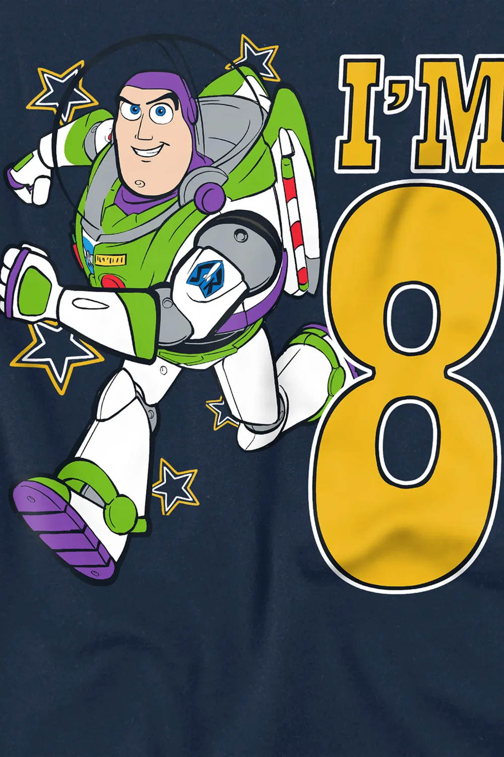 Детская толстовка Toy Story Birthday Buzz I'M 8, Disney, темно-синий — фото 2