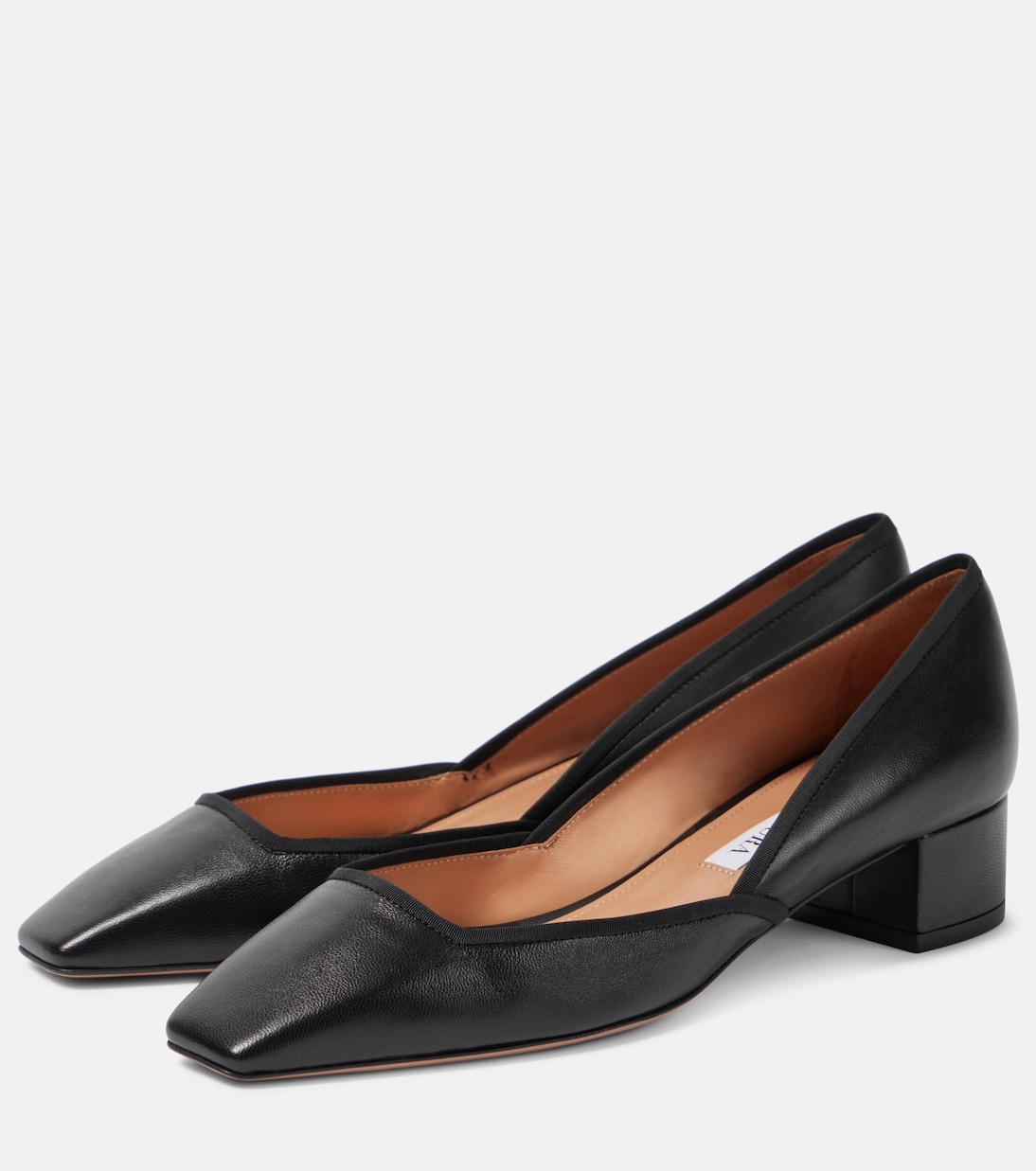 Туфли-лодочки Maia 35 из кожи Aquazzura, черный — фото 4