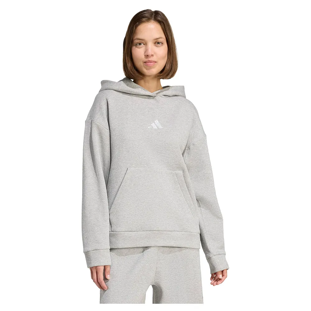 

Худи adidas All SZN Holiday Glitter Fleece Loose, серый