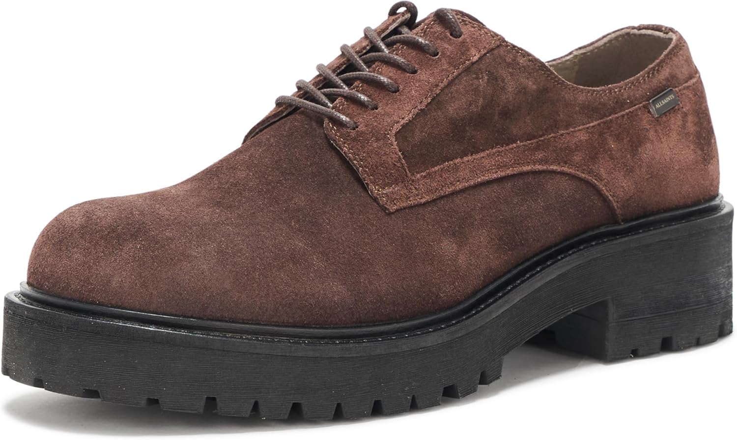 

Мужские дерби-оксфорды AllSaints Hank из замши, коричневый