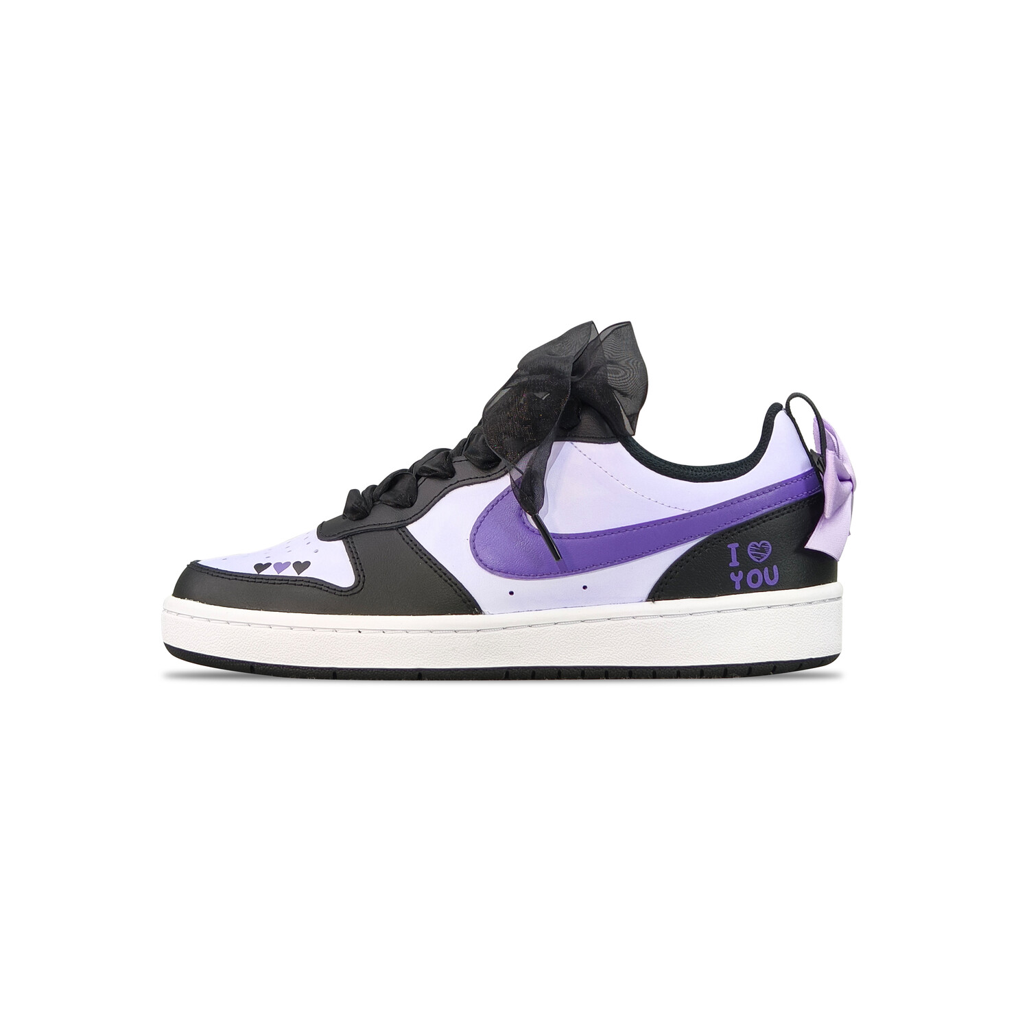 

Кроссовки Nike Court Borough Skateboard Shoes Women's Low-Top Black Purple, фиолетовый