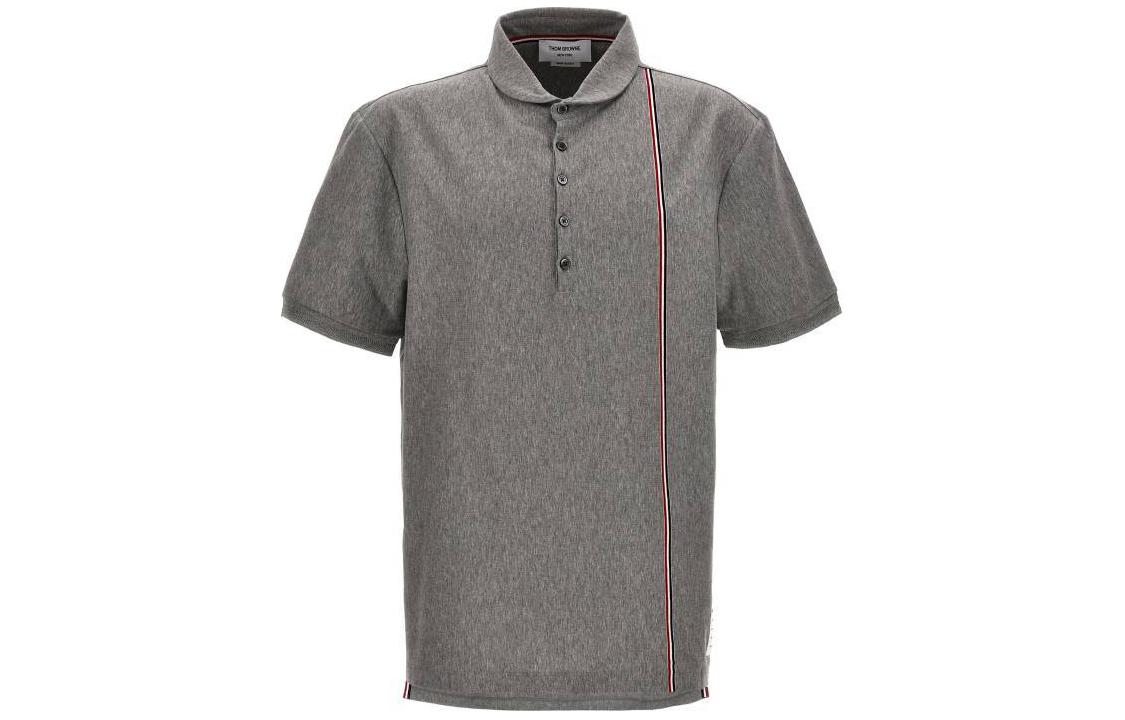 

Футболка поло с коротким рукавом коллекции Jersey THOM BROWNE, серая
