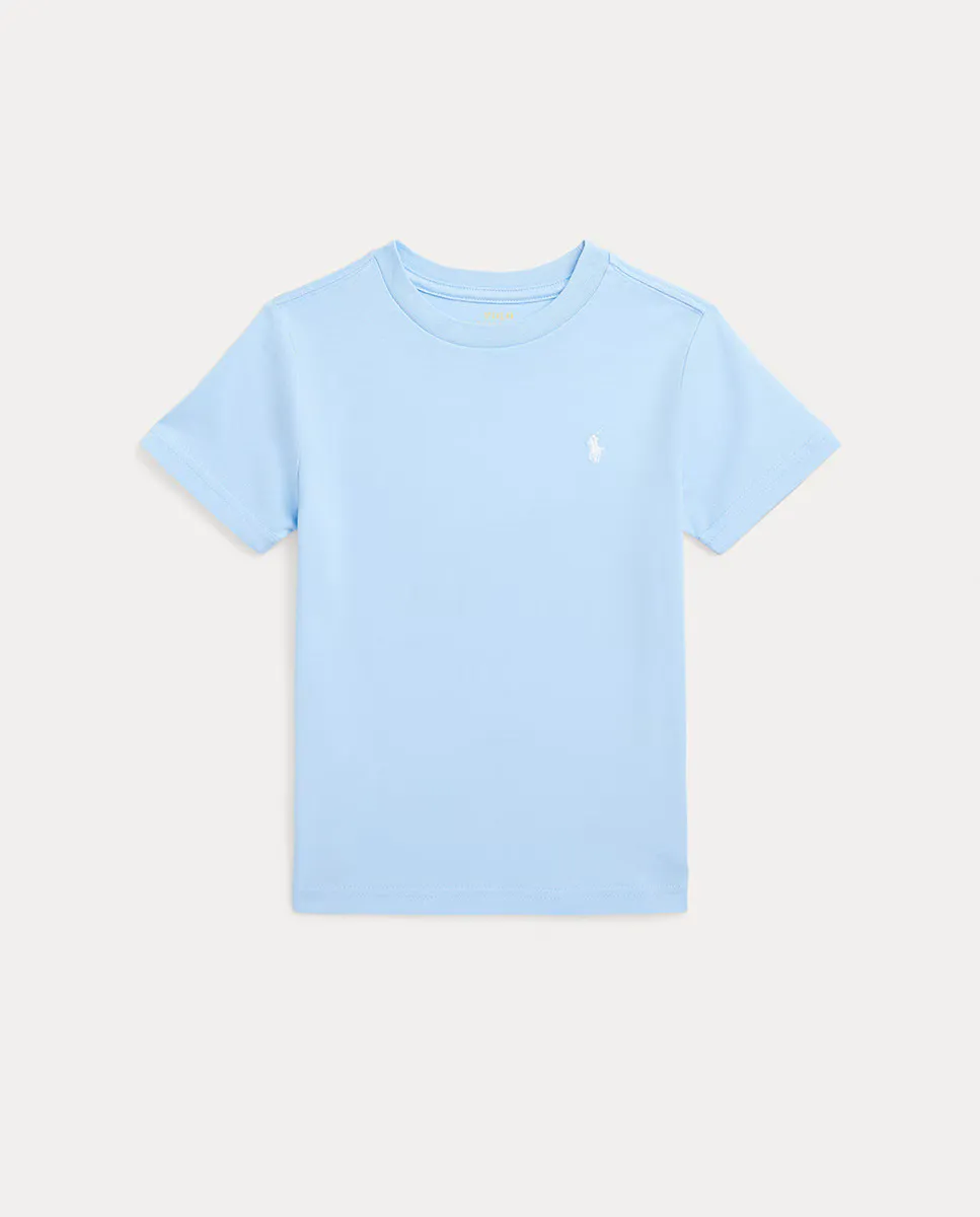 

Футболка из хлопка для мальчика с вышитой лошадкой Polo Ralph Lauren, голубой