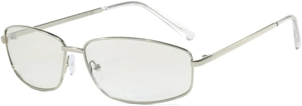 

Винтажные женские солнцезащитные очки в маленькой металлической оправе, модные хип-хоп, с защитой от УФ-излучения UV400, для вождения и путешествий VVTWSSW, Silver Silver