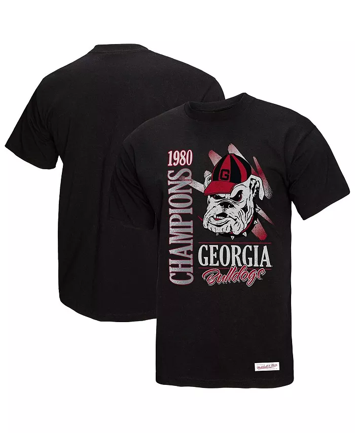 

Мужская футболка Georgia Bulldogs Retro Brush Mineral Wash черного цвета Mitchell & Ness