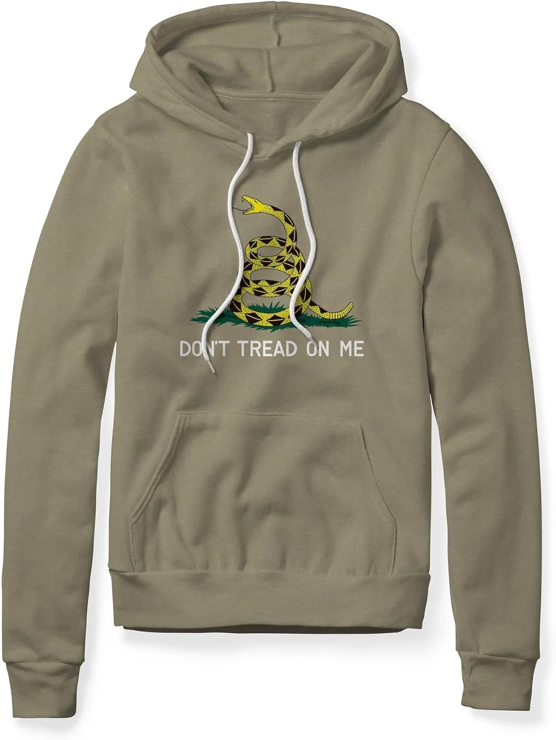 Худи с принтом Gadsden Snake, хлопок/полиэстер, Heather Light Military Olive