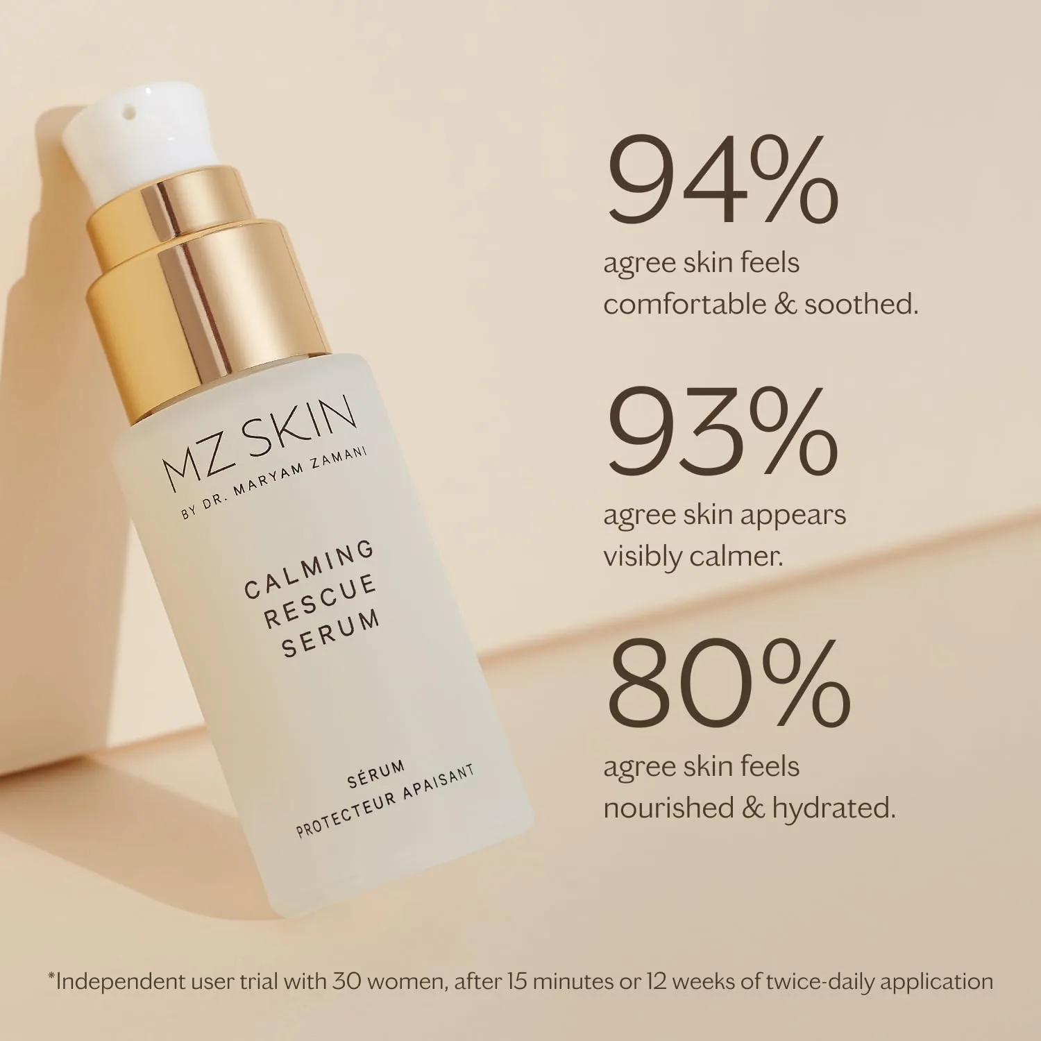 MZ SKIN Calming Rescue Serum 1.01fl oz | Успокаивающая пребиотическая сыворотка для чувствительной кожи, склонной к покраснениям | Укрепляет барьер, увлажняет и снимает раздражение Mz Skin By Maryam Zamani Md, Red — фото 4