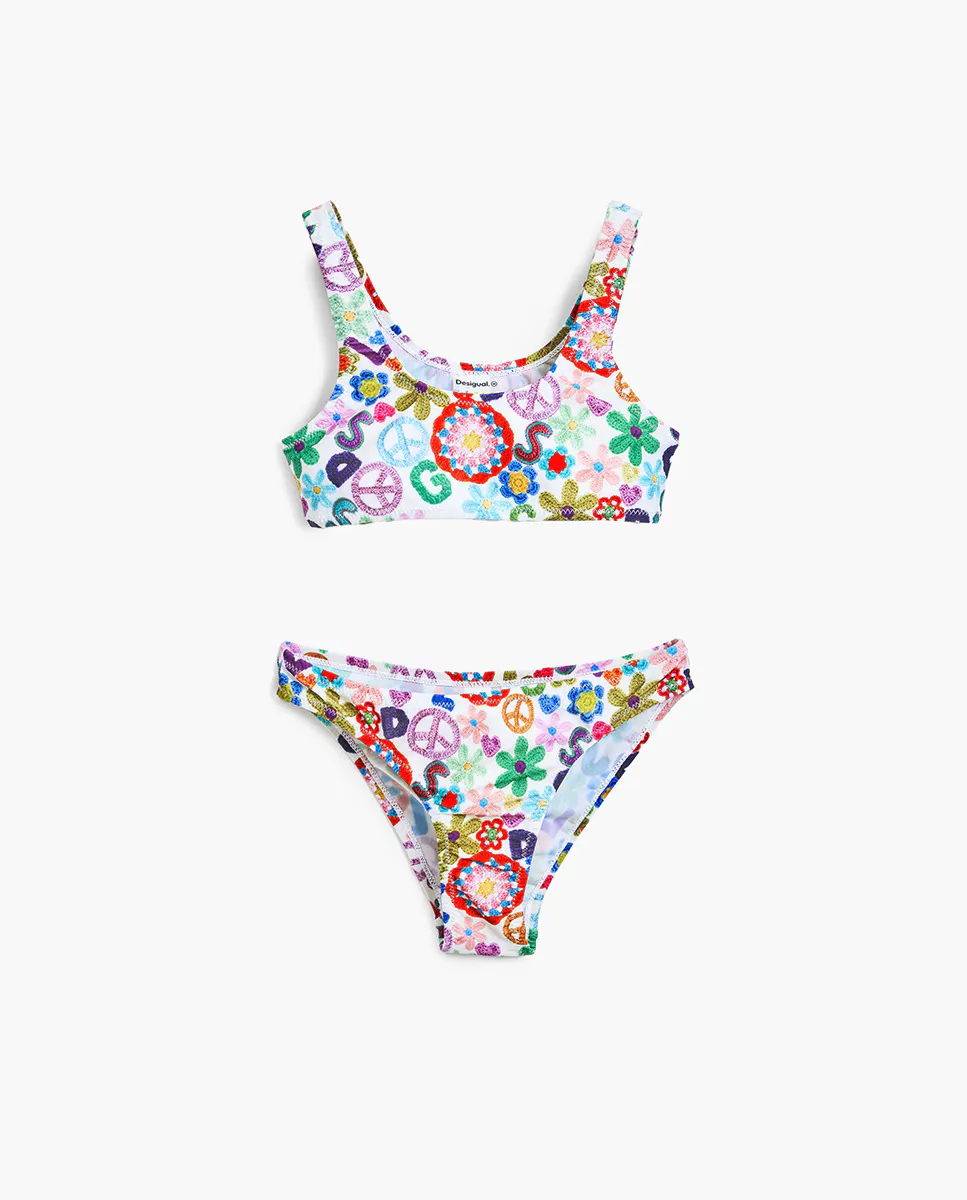 

Бикини с принтом в стиле хиппи у девушки Desigual, многоцветный