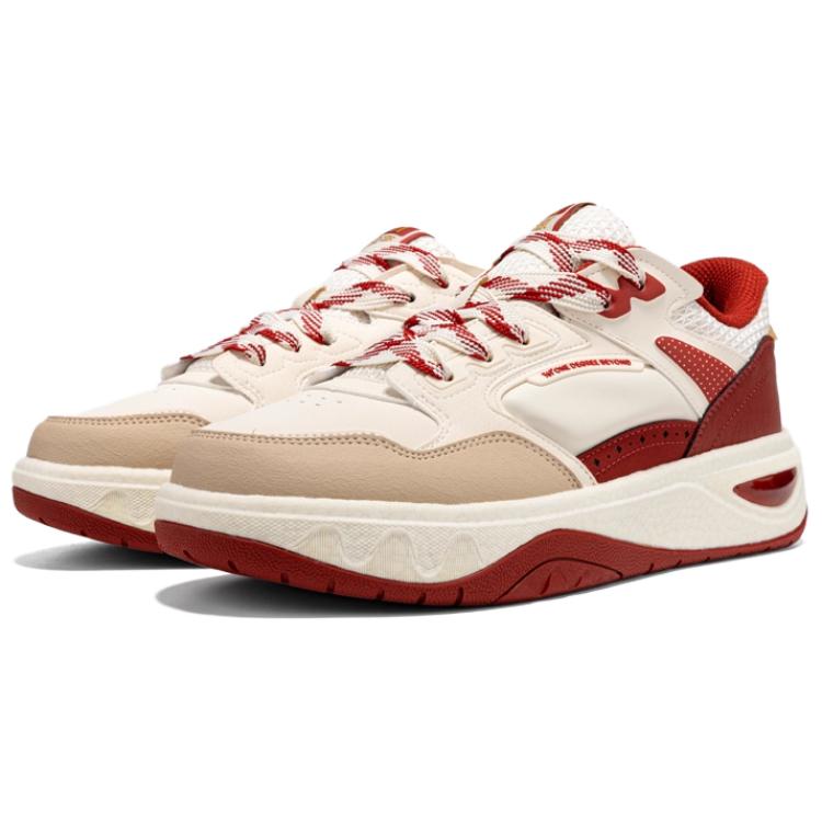 Кроссовки для скейтбординга Qiyuan 20 Wear resistant And Lightweight Low top мужские 361°, бежевый красный — фото 3