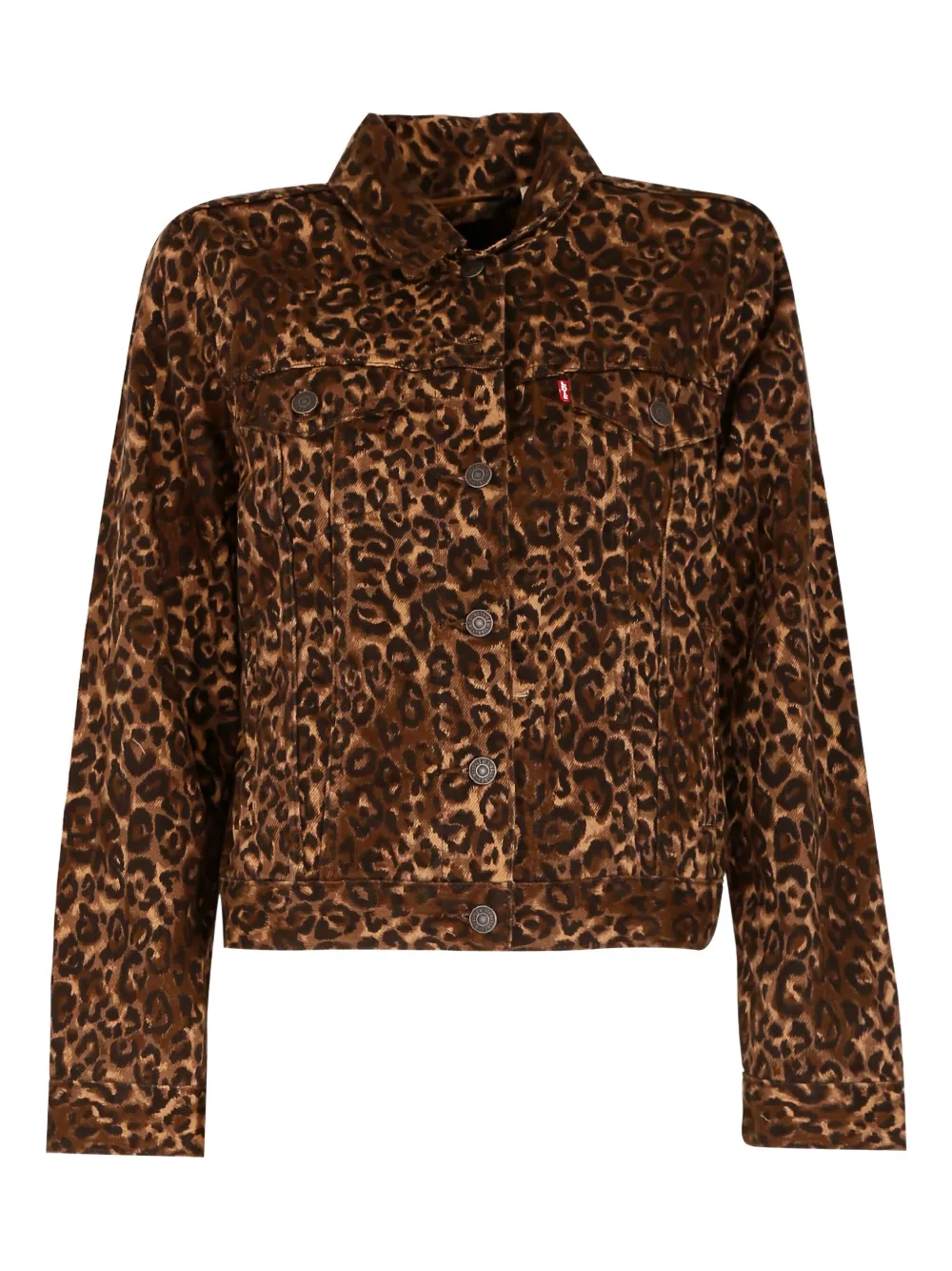 

Джинсовая куртка дальнобойщика с леопардовым принтом Levi's, коричневый