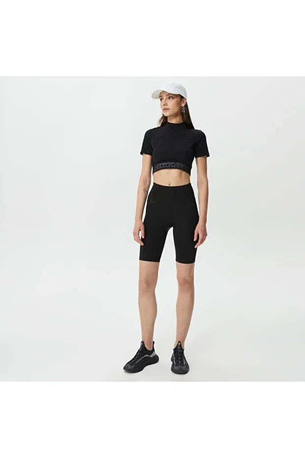 Футболка Lacoste Slim Fit Mock Neck, Черная