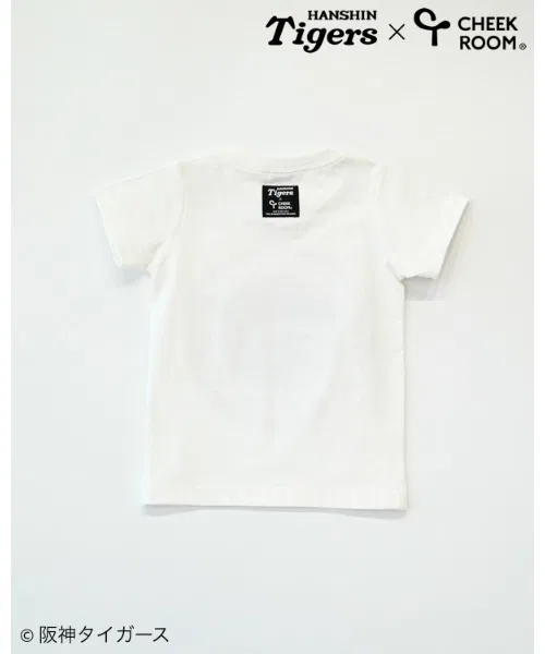 Детская футболка с принтом 阪神タイガース 球団旗 CHEEK ROOM, Off White — фото 3