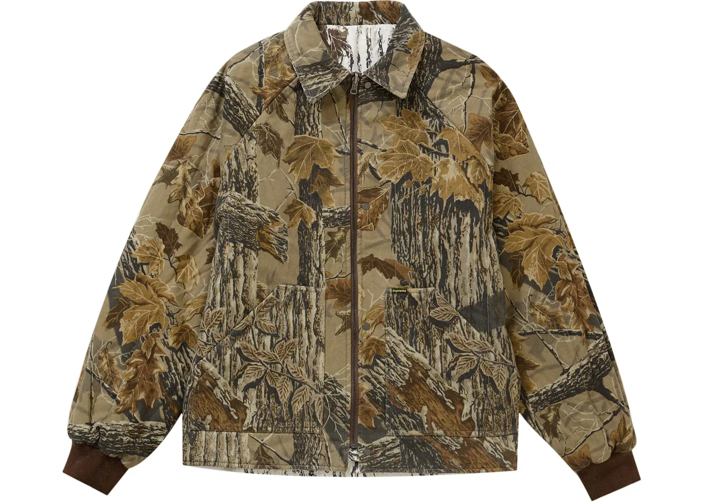 Мужская куртка-пуховик стеганая с принтом Supreme RealTree Snow Camo — фото 3