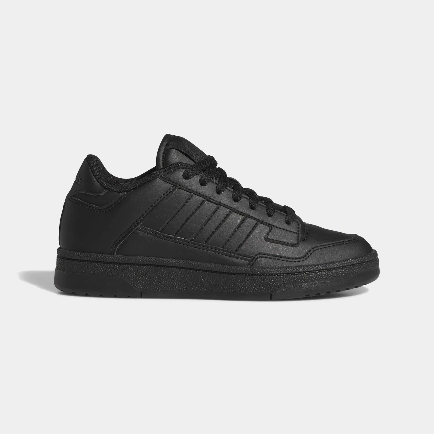 Детские кроссовки с тремя полосками Adidas, Core Black/Core Black/Carbon — фото 2