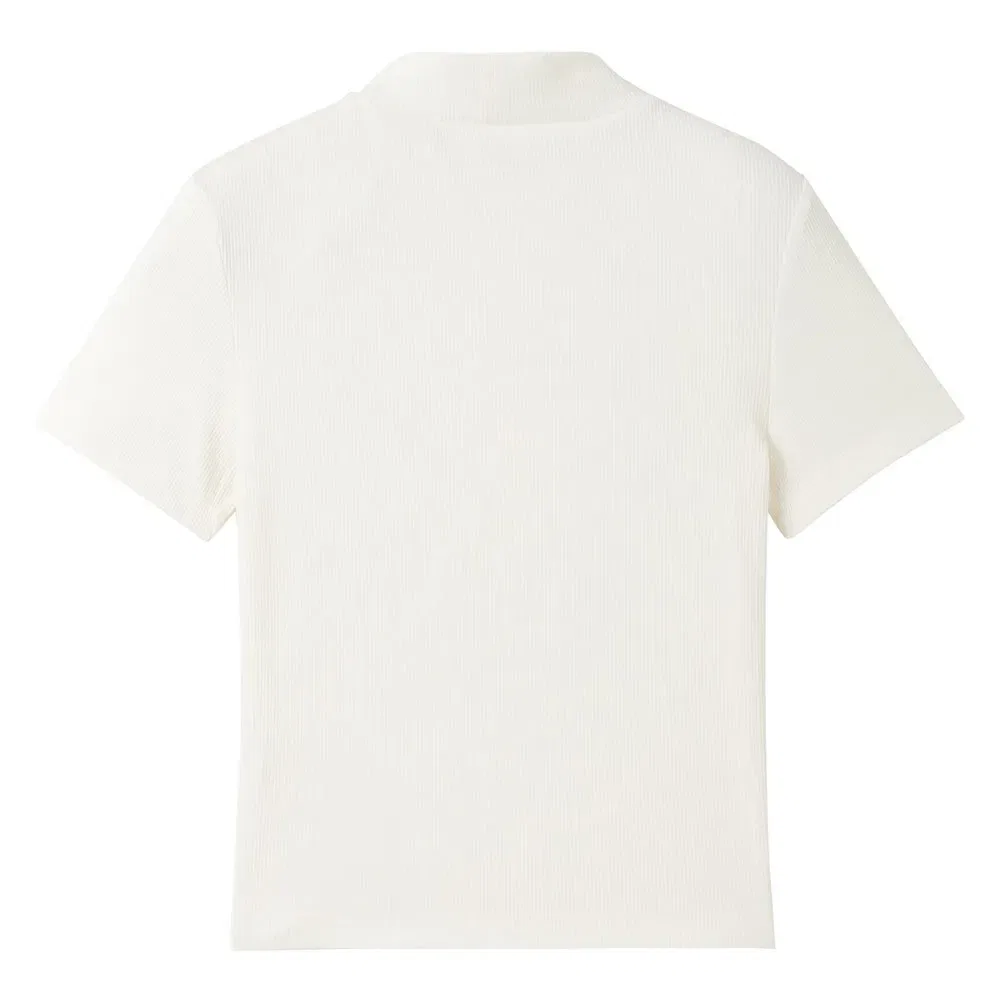 Детская футболка с коротким рукавом Cropped Rib T-shirt Tom tailor, White — фото 2