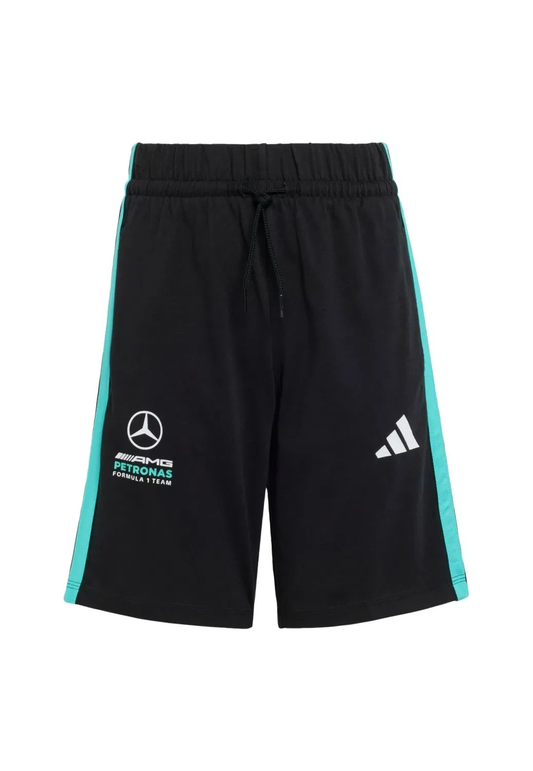 Mercedes - amg petronas formula 1 team dna short unisex - спортивные штаны Adidas Performance, Black Semi Mint Rush