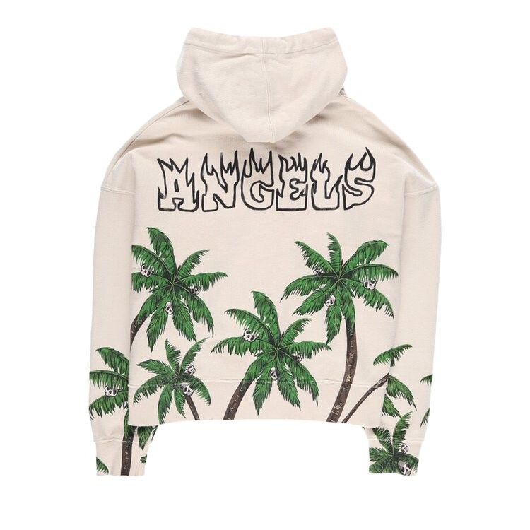 Худи Palm Angels Palms And Skull Vintage Hoodie 'White', белый — фото 3