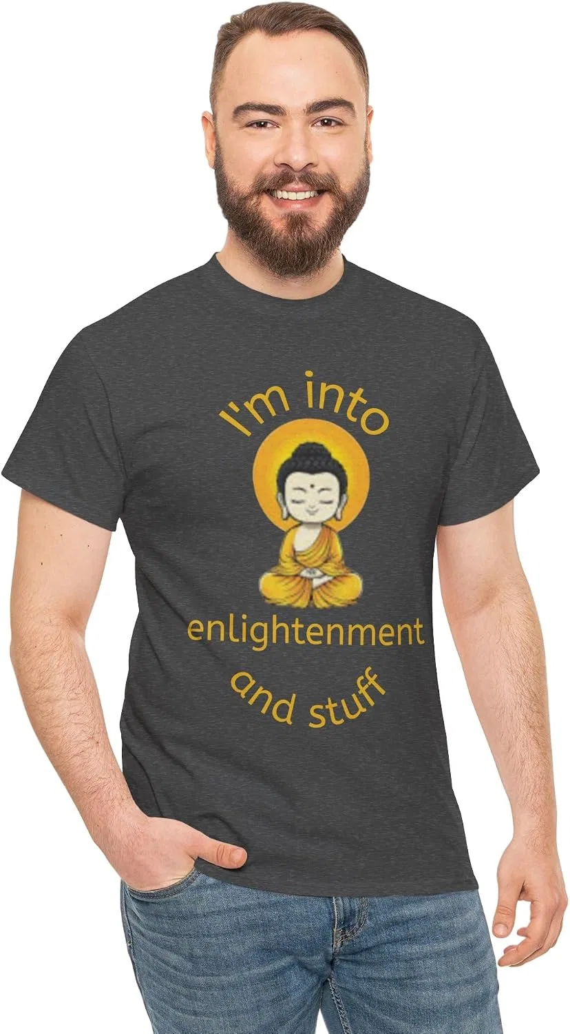 Женская футболка с принтом I'm into Enlightenment, тёмно-серый меланж — фото 2